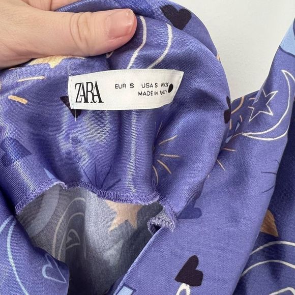 Zara Sun and Moon Satin Mini Dress - Picture 6 of 8